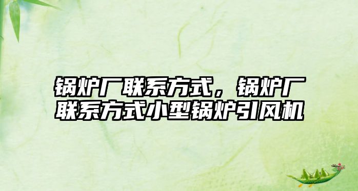 鍋爐廠聯(lián)系方式，鍋爐廠聯(lián)系方式小型鍋爐引風(fēng)機(jī)