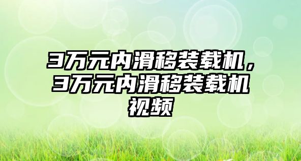 3萬元內(nèi)滑移裝載機，3萬元內(nèi)滑移裝載機視頻