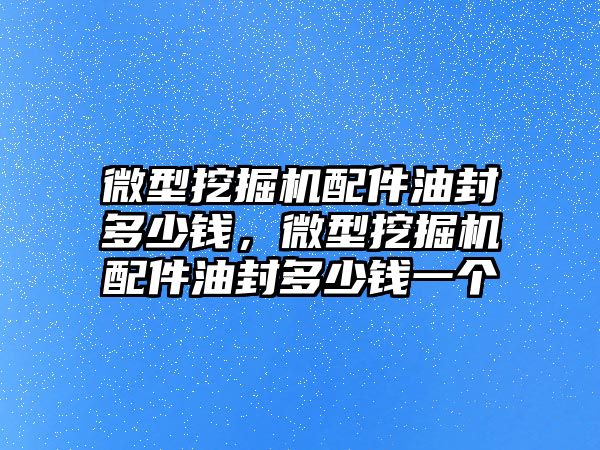 微型挖掘機配件油封多少錢，微型挖掘機配件油封多少錢一個