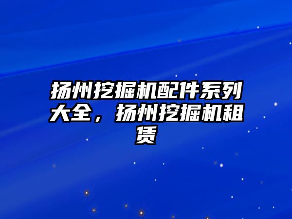 揚州挖掘機配件系列大全，揚州挖掘機租賃