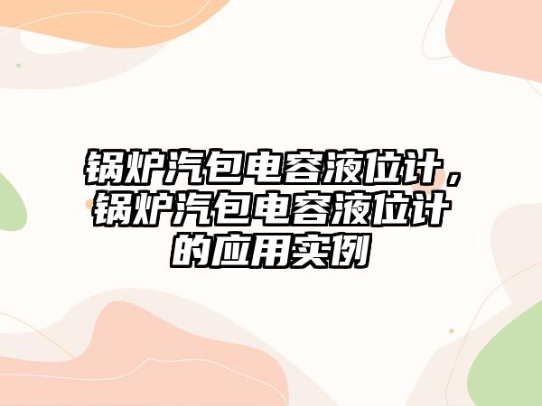 鍋爐汽包電容液位計，鍋爐汽包電容液位計的應(yīng)用實例