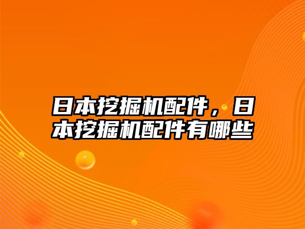 日本挖掘機配件，日本挖掘機配件有哪些