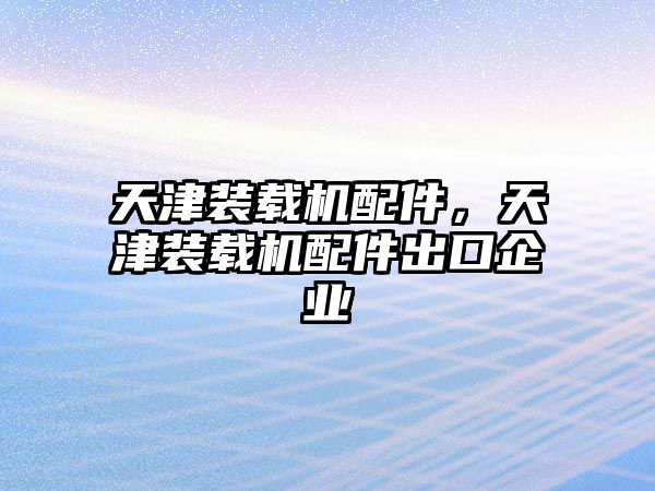 天津裝載機配件，天津裝載機配件出口企業(yè)