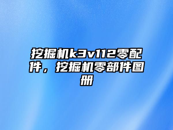 挖掘機k3v112零配件，挖掘機零部件圖冊