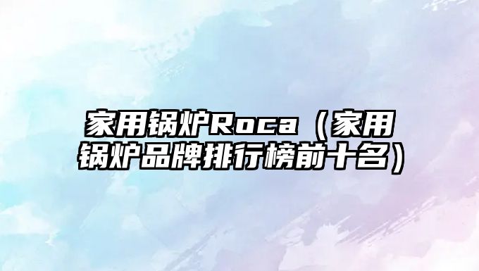 家用鍋爐Roca（家用鍋爐品牌排行榜前十名）