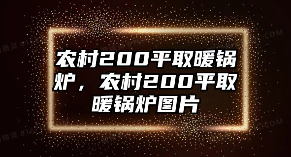 農(nóng)村200平取暖鍋爐，農(nóng)村200平取暖鍋爐圖片