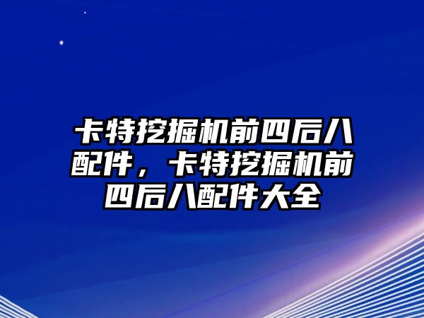 卡特挖掘機(jī)前四后八配件，卡特挖掘機(jī)前四后八配件大全