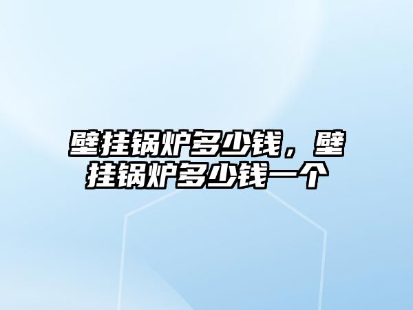 壁掛鍋爐多少錢，壁掛鍋爐多少錢一個