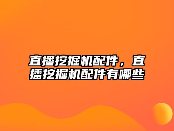 直播挖掘機配件，直播挖掘機配件有哪些