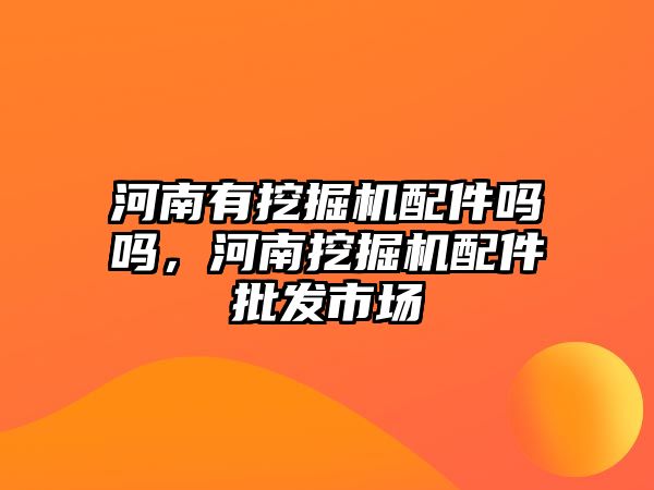 河南有挖掘機(jī)配件嗎嗎，河南挖掘機(jī)配件批發(fā)市場(chǎng)