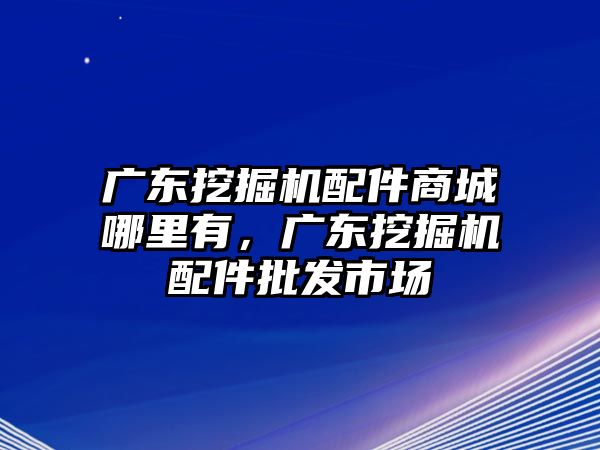 廣東挖掘機配件商城哪里有，廣東挖掘機配件批發(fā)市場