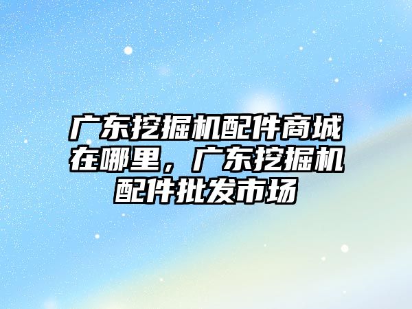 廣東挖掘機配件商城在哪里，廣東挖掘機配件批發(fā)市場