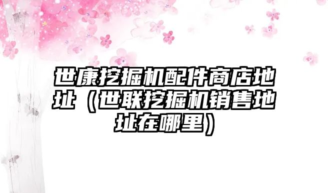 世康挖掘機(jī)配件商店地址（世聯(lián)挖掘機(jī)銷(xiāo)售地址在哪里）