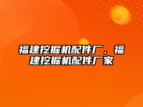 福建挖掘機配件廠，福建挖掘機配件廠家