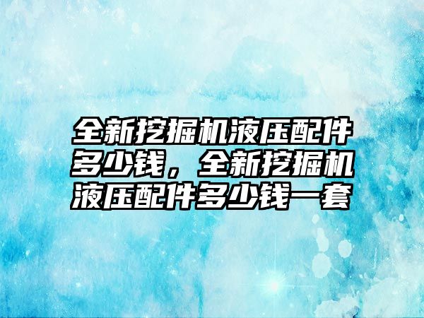 全新挖掘機(jī)液壓配件多少錢(qián)，全新挖掘機(jī)液壓配件多少錢(qián)一套