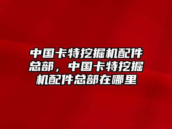 中國卡特挖掘機配件總部，中國卡特挖掘機配件總部在哪里