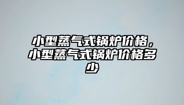 小型蒸氣式鍋爐價格，小型蒸氣式鍋爐價格多少