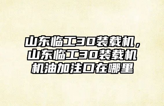 山東臨工30裝載機(jī)，山東臨工30裝載機(jī)機(jī)油加注口在哪里