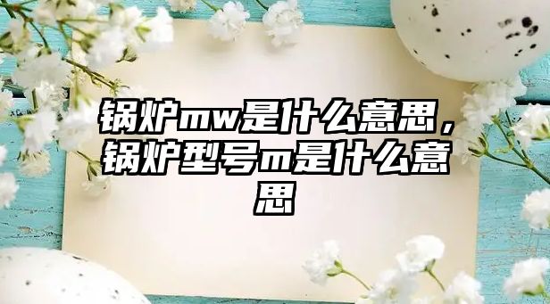 鍋爐mw是什么意思，鍋爐型號m是什么意思