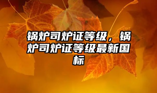 鍋爐司爐證等級，鍋爐司爐證等級最新國標(biāo)