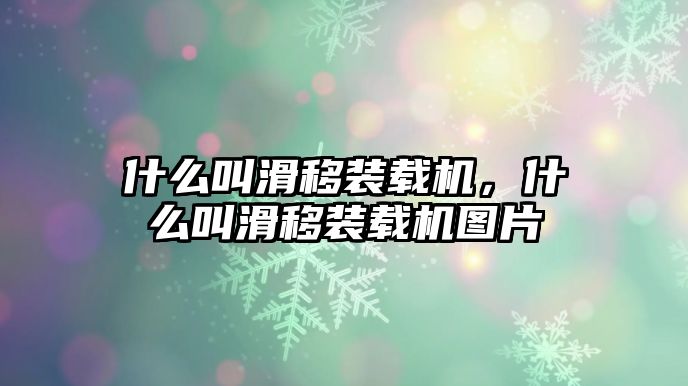 什么叫滑移裝載機(jī)，什么叫滑移裝載機(jī)圖片