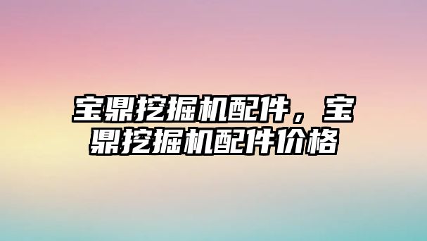 寶鼎挖掘機配件，寶鼎挖掘機配件價格