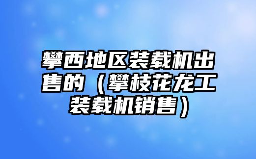 攀西地區(qū)裝載機(jī)出售的（攀枝花龍工裝載機(jī)銷(xiāo)售）