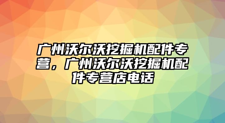 廣州沃爾沃挖掘機配件專營，廣州沃爾沃挖掘機配件專營店電話