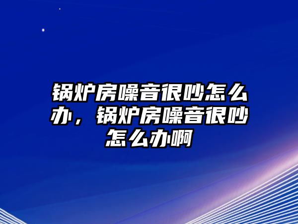 鍋爐房噪音很吵怎么辦，鍋爐房噪音很吵怎么辦啊