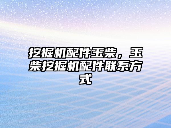 挖掘機配件玉柴，玉柴挖掘機配件聯(lián)系方式