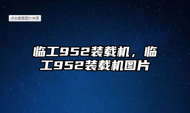 臨工952裝載機(jī)，臨工952裝載機(jī)圖片