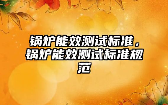 鍋爐能效測試標準，鍋爐能效測試標準規(guī)范