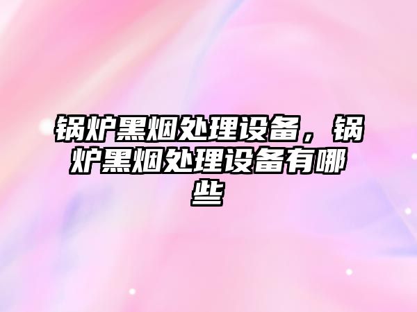 鍋爐黑煙處理設(shè)備，鍋爐黑煙處理設(shè)備有哪些