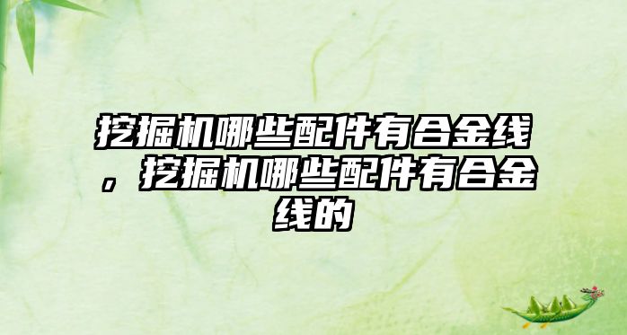 挖掘機哪些配件有合金線，挖掘機哪些配件有合金線的