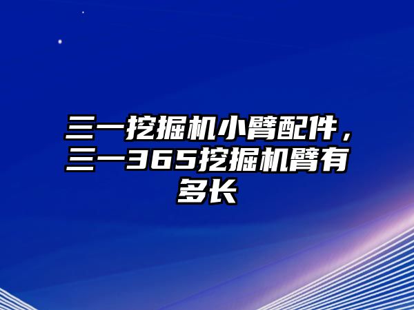 三一挖掘機小臂配件，三一365挖掘機臂有多長