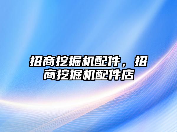 招商挖掘機配件，招商挖掘機配件店