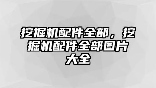 挖掘機配件全部，挖掘機配件全部圖片大全