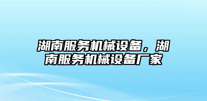 湖南服務(wù)機(jī)械設(shè)備，湖南服務(wù)機(jī)械設(shè)備廠家