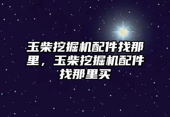 玉柴挖掘機配件找那里，玉柴挖掘機配件找那里買