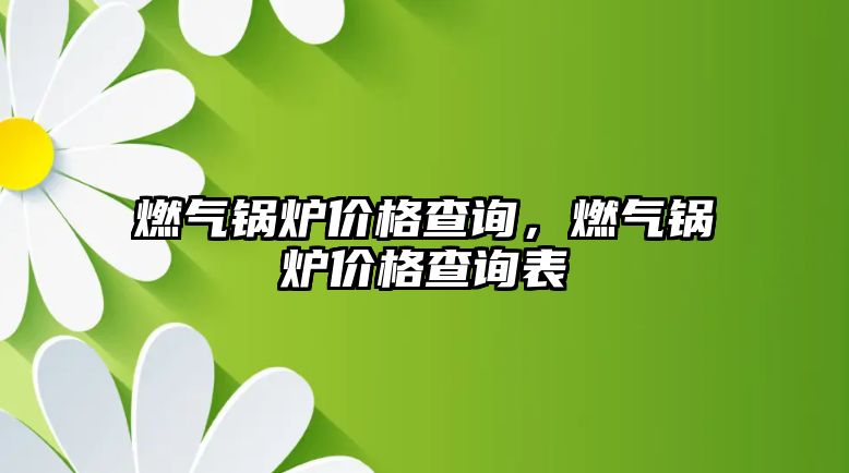 燃氣鍋爐價格查詢，燃氣鍋爐價格查詢表