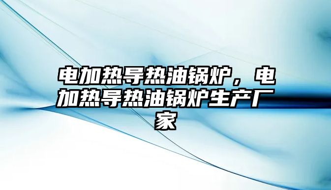 電加熱導熱油鍋爐，電加熱導熱油鍋爐生產(chǎn)廠家