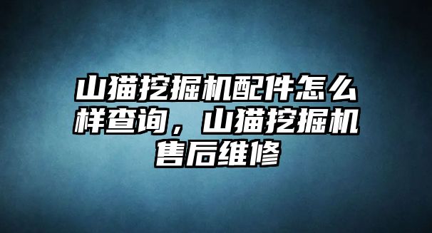 山貓挖掘機(jī)配件怎么樣查詢，山貓挖掘機(jī)售后維修