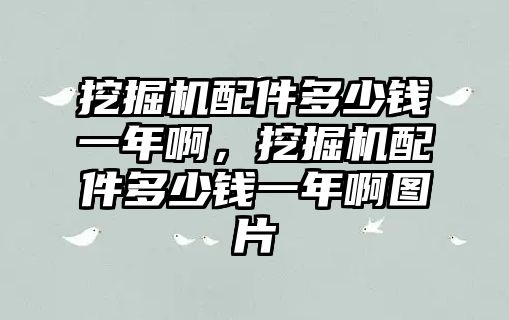 挖掘機配件多少錢一年啊，挖掘機配件多少錢一年啊圖片