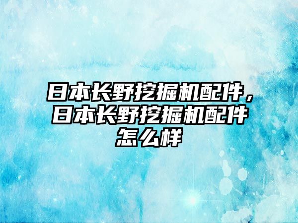 日本長野挖掘機配件，日本長野挖掘機配件怎么樣