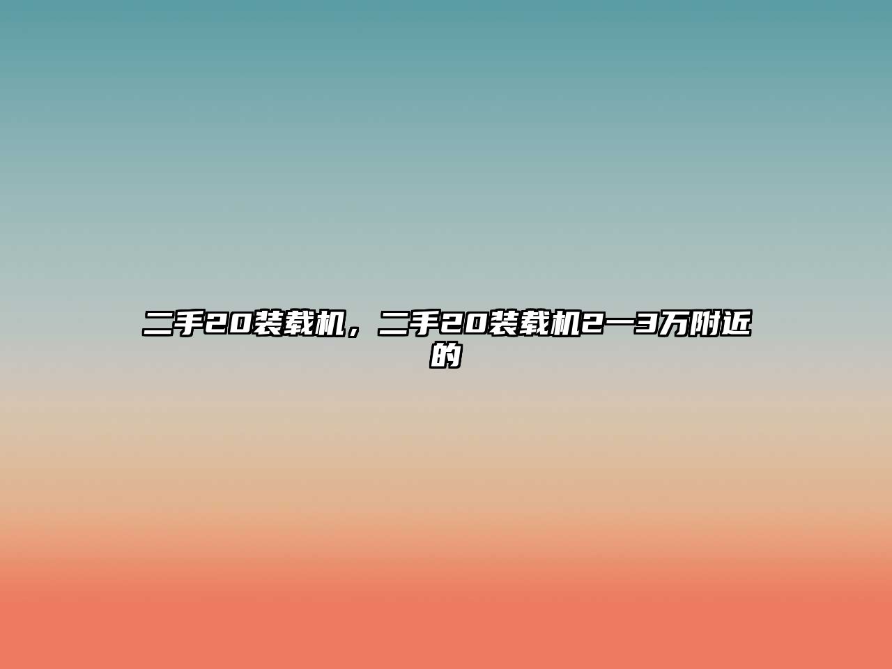 二手20裝載機，二手20裝載機2一3萬附近的