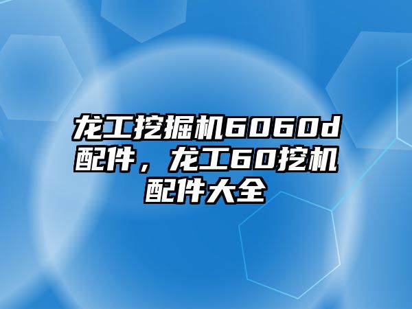 龍工挖掘機6060d配件，龍工60挖機配件大全