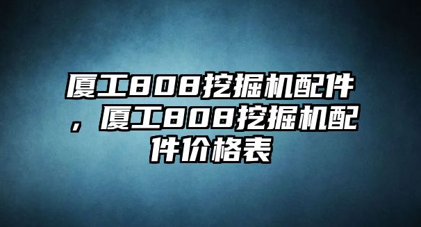 廈工808挖掘機配件，廈工808挖掘機配件價格表