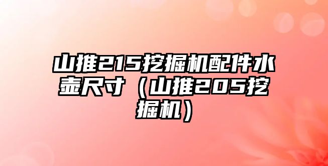 山推215挖掘機(jī)配件水壺尺寸（山推205挖掘機(jī)）