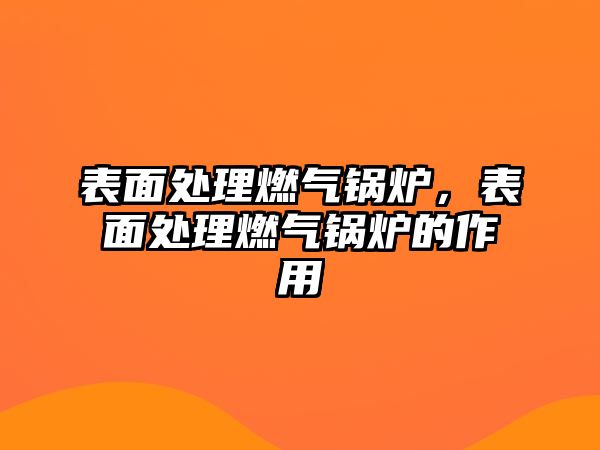 表面處理燃?xì)忮仩t，表面處理燃?xì)忮仩t的作用