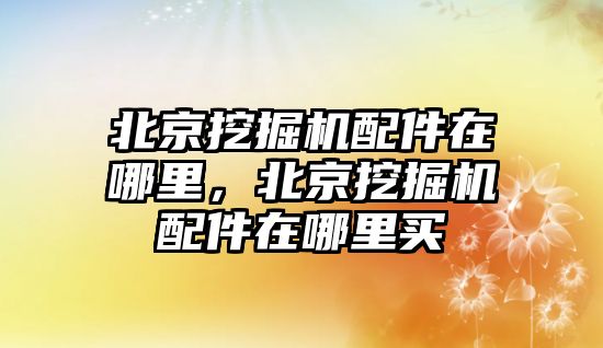 北京挖掘機配件在哪里，北京挖掘機配件在哪里買